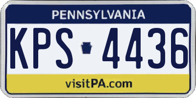PA license plate KPS4436