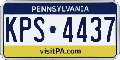 PA license plate KPS4437
