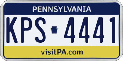 PA license plate KPS4441