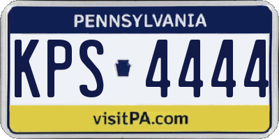PA license plate KPS4444