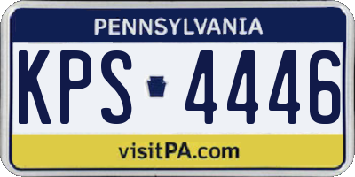 PA license plate KPS4446