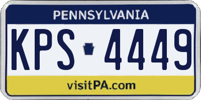 PA license plate KPS4449