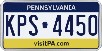PA license plate KPS4450