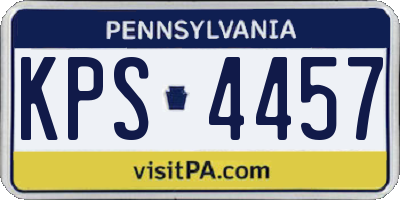 PA license plate KPS4457
