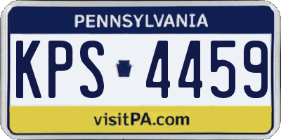 PA license plate KPS4459