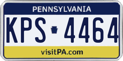 PA license plate KPS4464