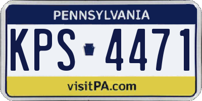 PA license plate KPS4471