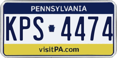 PA license plate KPS4474