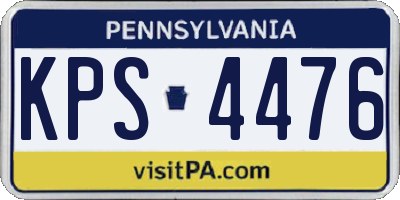 PA license plate KPS4476