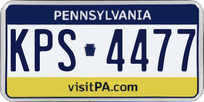 PA license plate KPS4477