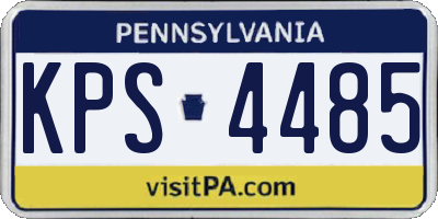 PA license plate KPS4485