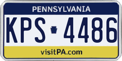 PA license plate KPS4486