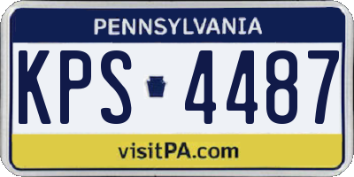 PA license plate KPS4487