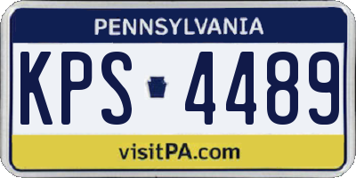 PA license plate KPS4489