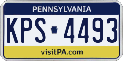 PA license plate KPS4493