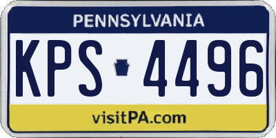 PA license plate KPS4496