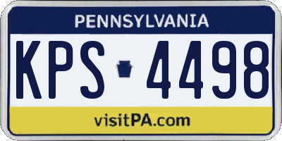 PA license plate KPS4498