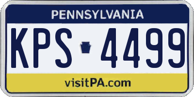 PA license plate KPS4499