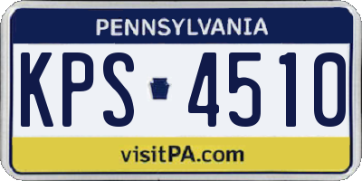 PA license plate KPS4510