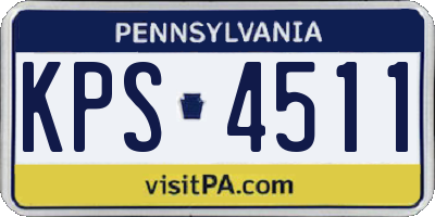 PA license plate KPS4511