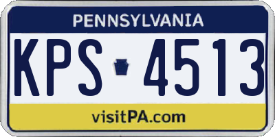 PA license plate KPS4513