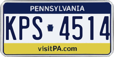 PA license plate KPS4514