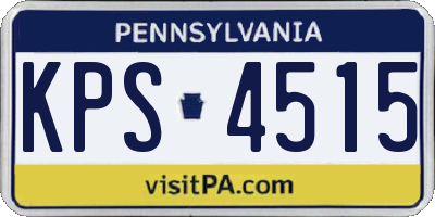 PA license plate KPS4515