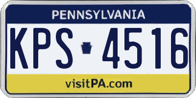PA license plate KPS4516