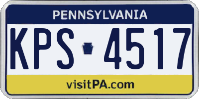 PA license plate KPS4517