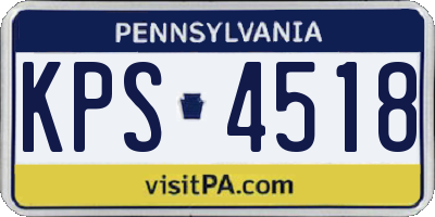 PA license plate KPS4518