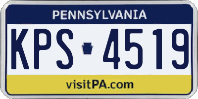 PA license plate KPS4519