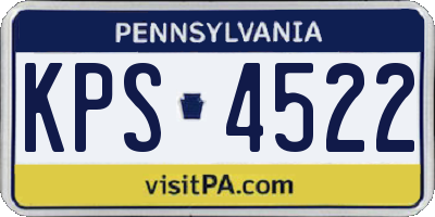 PA license plate KPS4522