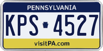 PA license plate KPS4527