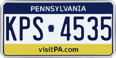 PA license plate KPS4535