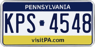 PA license plate KPS4548