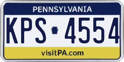 PA license plate KPS4554