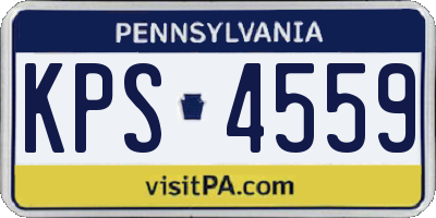 PA license plate KPS4559