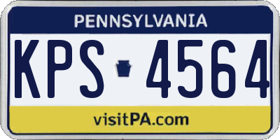 PA license plate KPS4564
