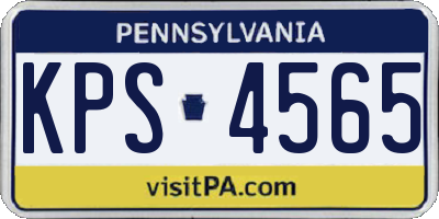 PA license plate KPS4565