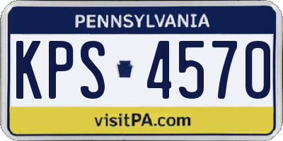 PA license plate KPS4570
