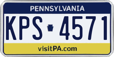 PA license plate KPS4571