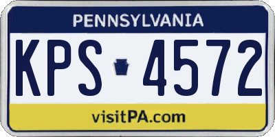 PA license plate KPS4572