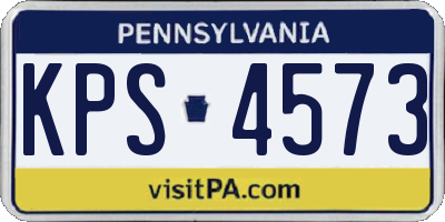 PA license plate KPS4573