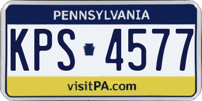 PA license plate KPS4577