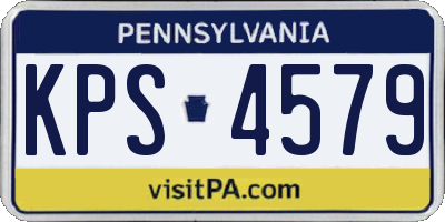 PA license plate KPS4579