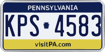 PA license plate KPS4583