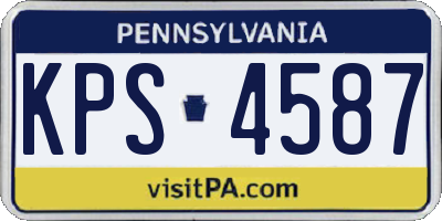 PA license plate KPS4587
