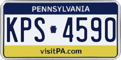 PA license plate KPS4590
