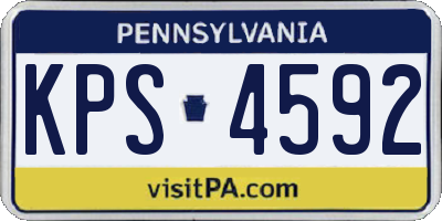 PA license plate KPS4592