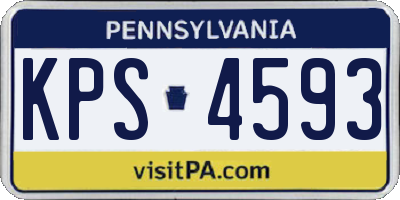 PA license plate KPS4593
